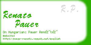 renato pauer business card